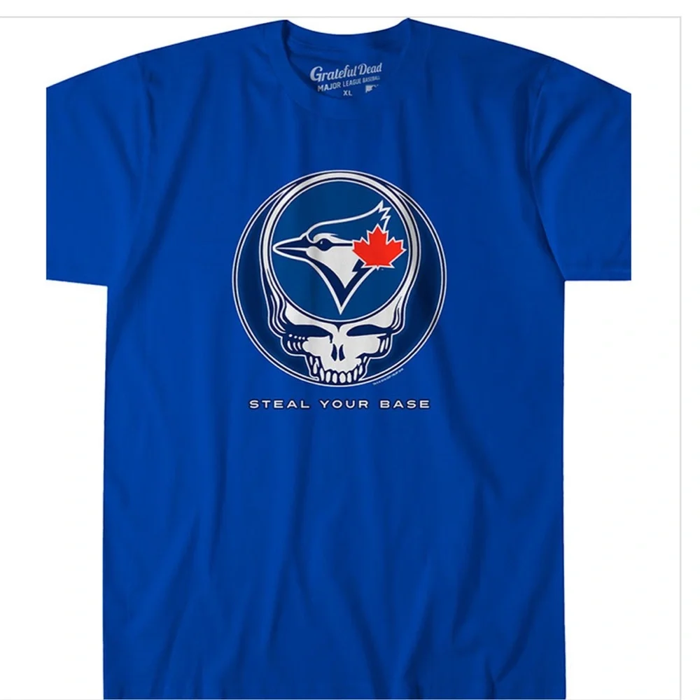 Toronto Blue Jays Steal Your Base Blue Athletic T-Shirt - Picture 2 of 2